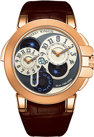 Review Replica Harry Winston Ocean Dual Time 400 / MATZ44RL.W watch - Click Image to Close